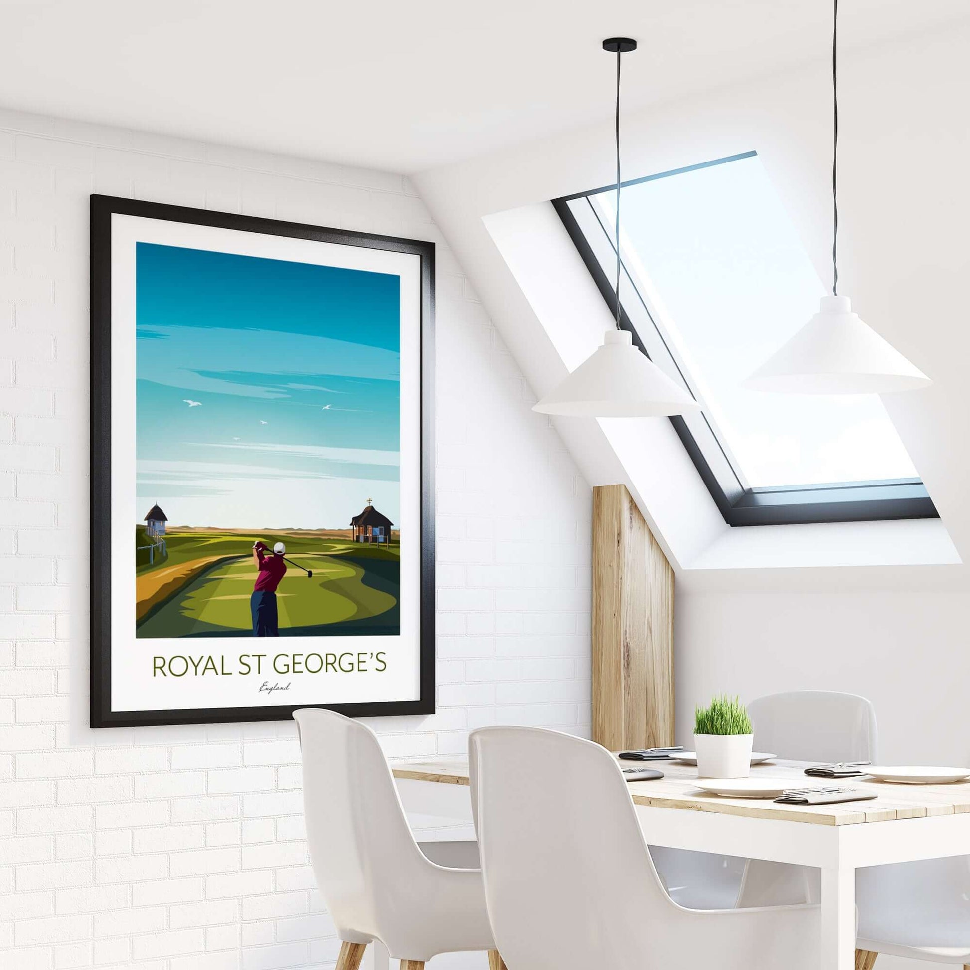 Royal St George's Golf Print Wall Art Kitchen