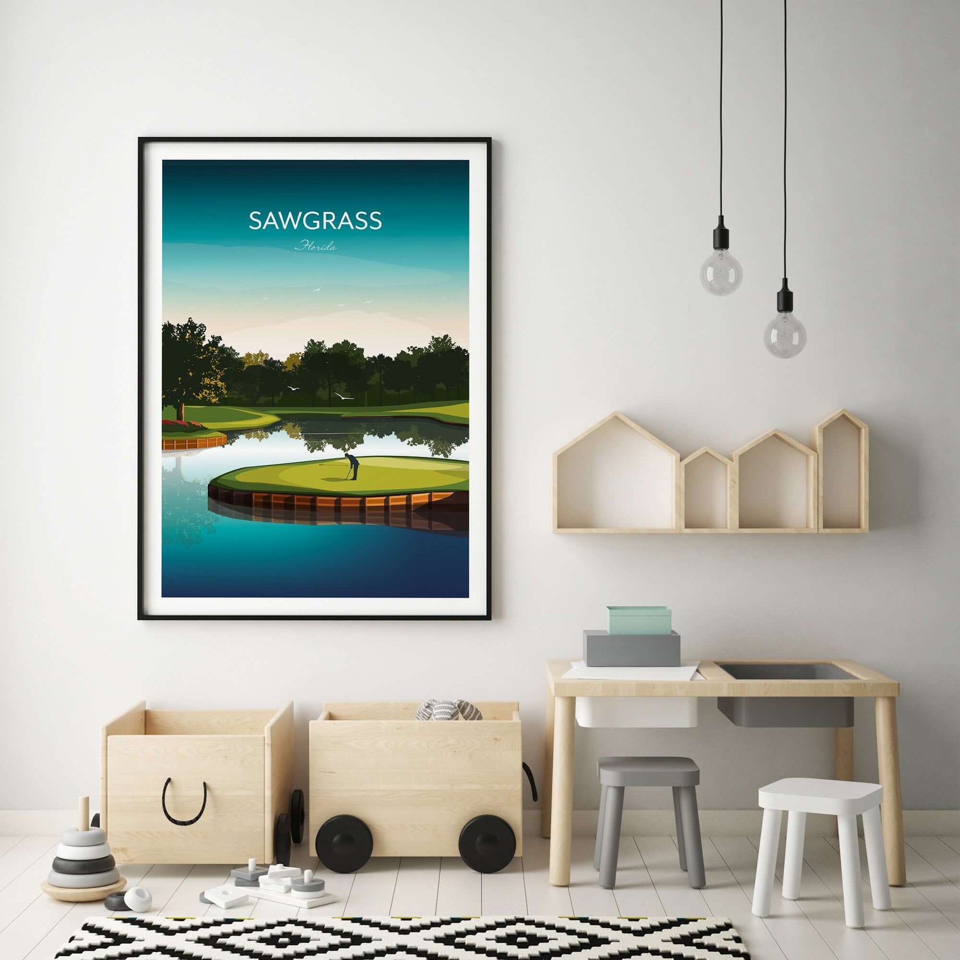 Kids Room Golf Print of TPC Sawgrass Florida