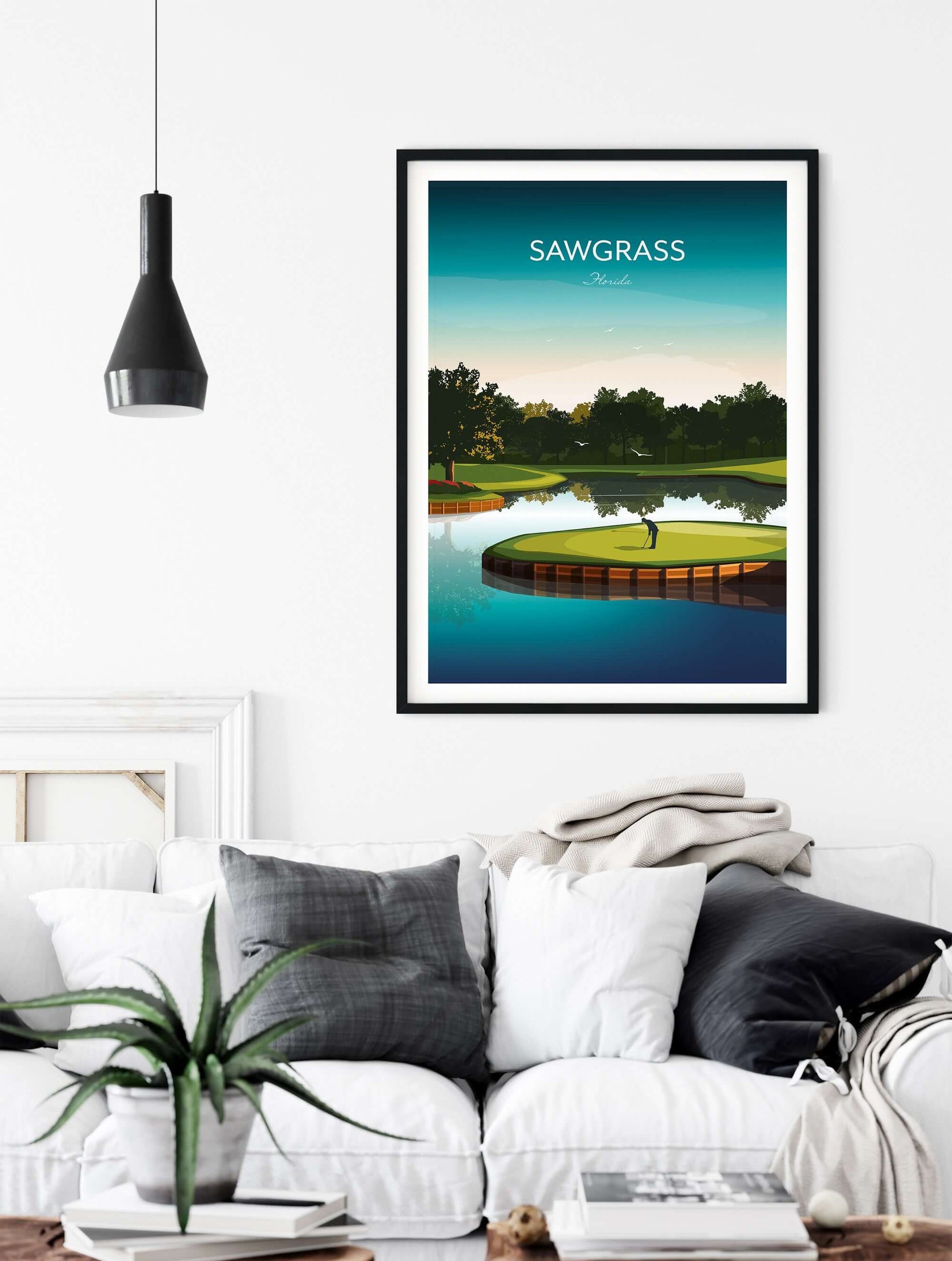 Living Room TPC Sawgrass Florida Golf Wall Art