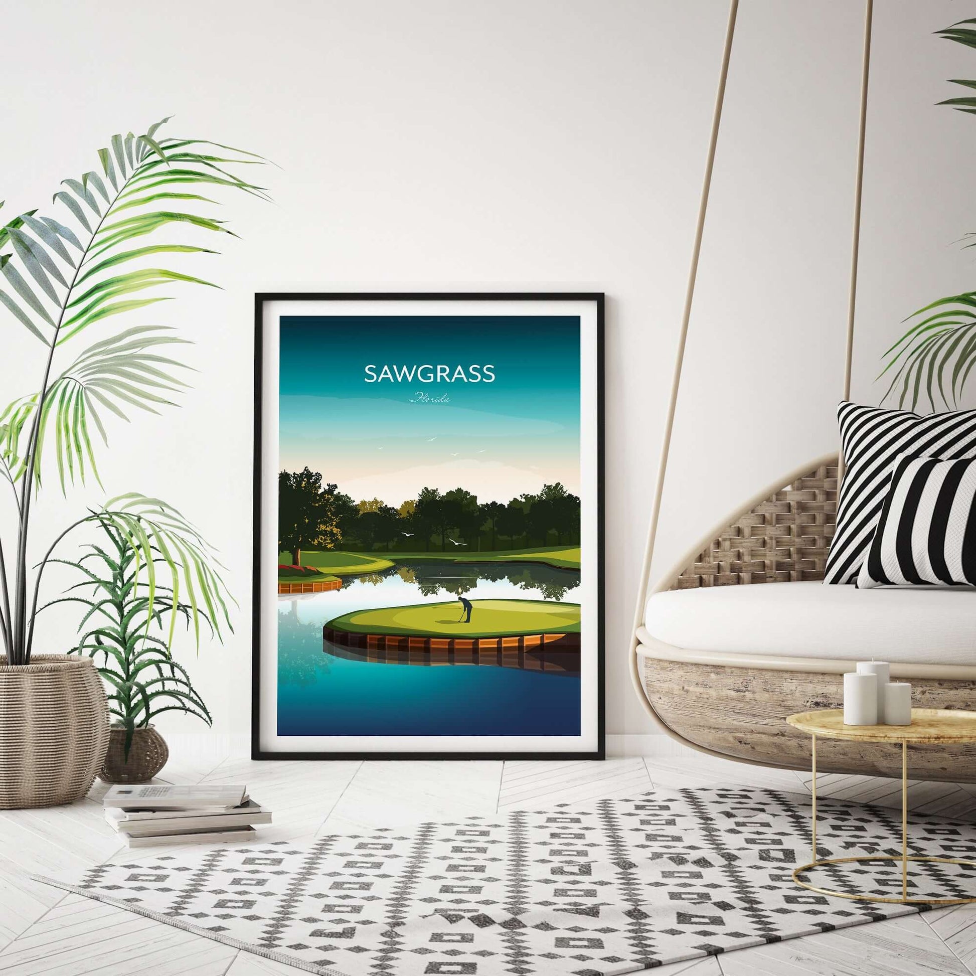 Home Decor Sawgrass Florida Golf Wall Art