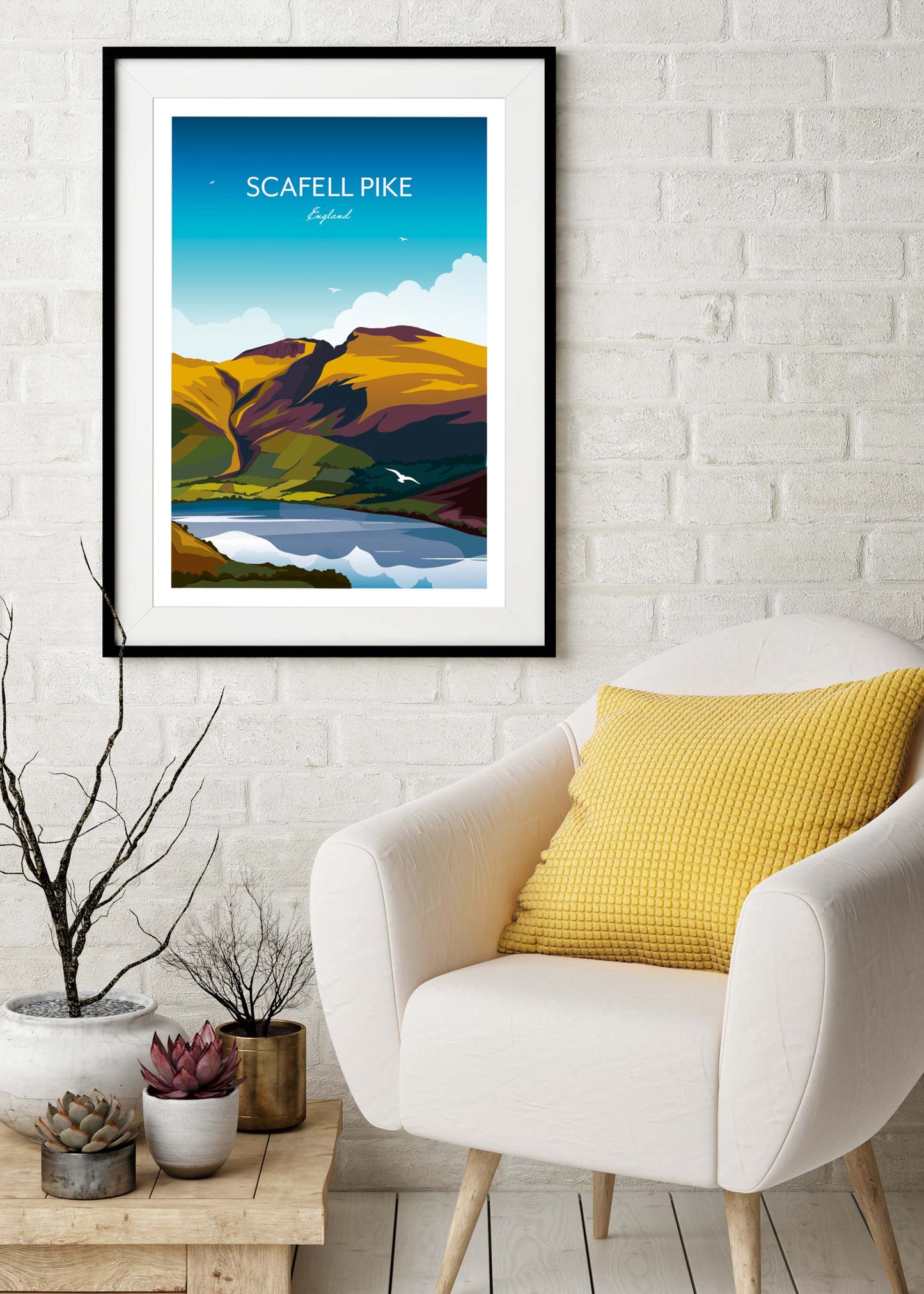 Scafell Pike Print, Lake District Wall Art.