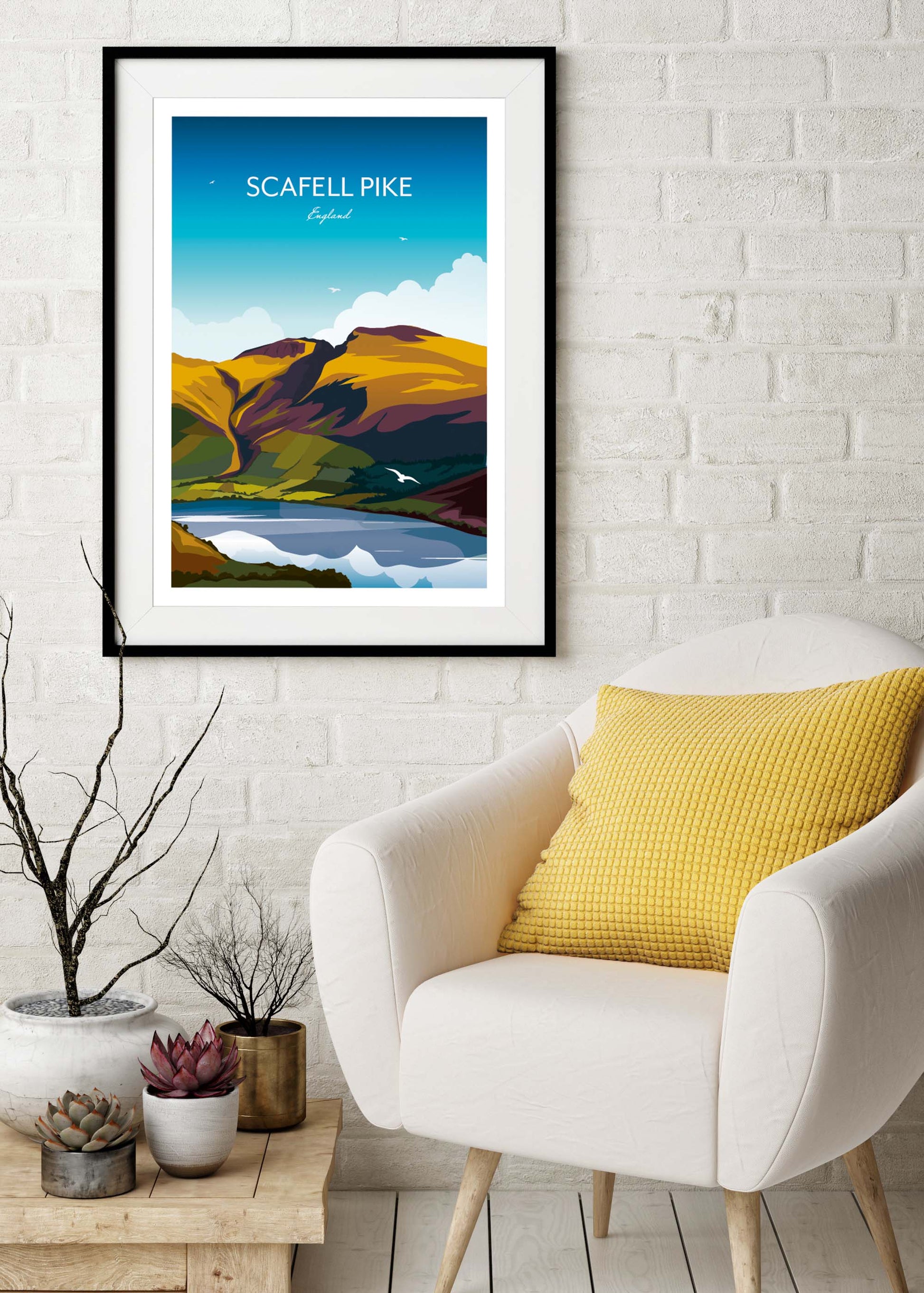 Scafell Pike Print, Lake District Wall Art.