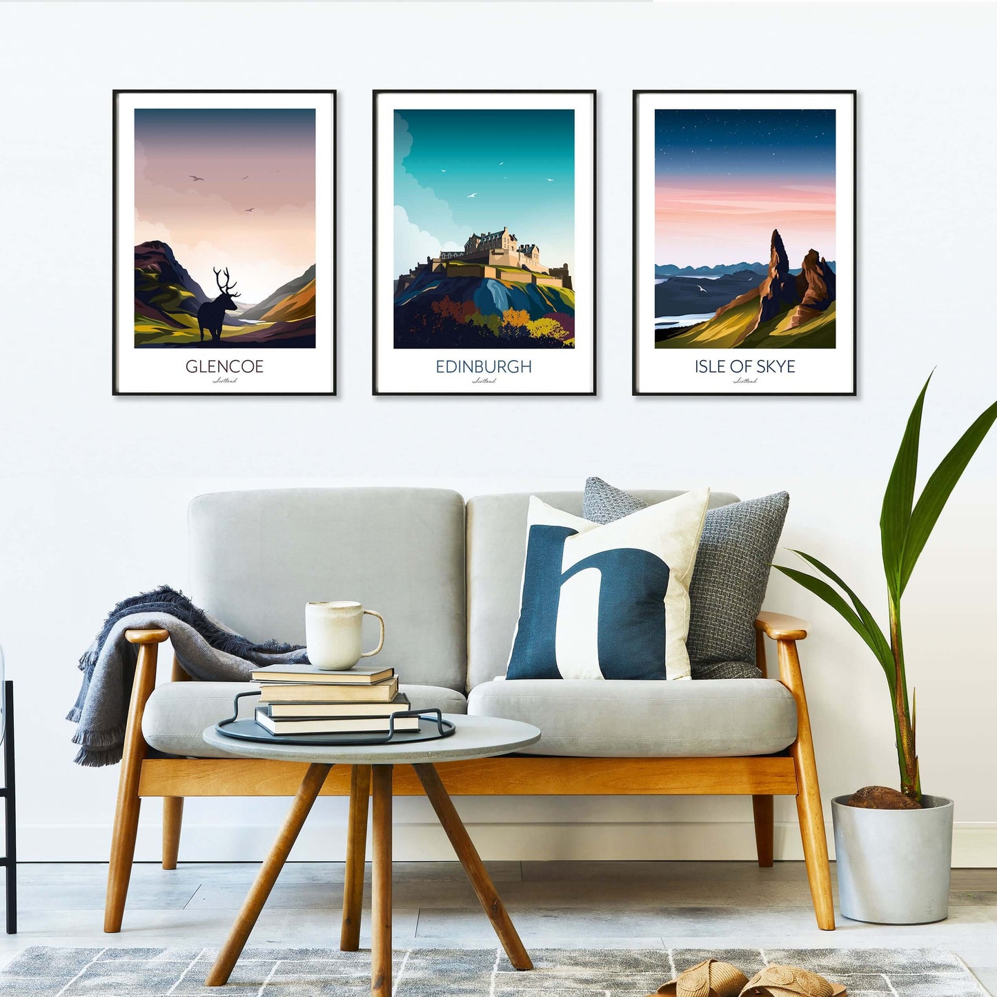 Scotland Travel Posters - Any 3 for 2 - Edinburgh, Loch Lomond, Isle of Skye, Glencoe, Cairngorms