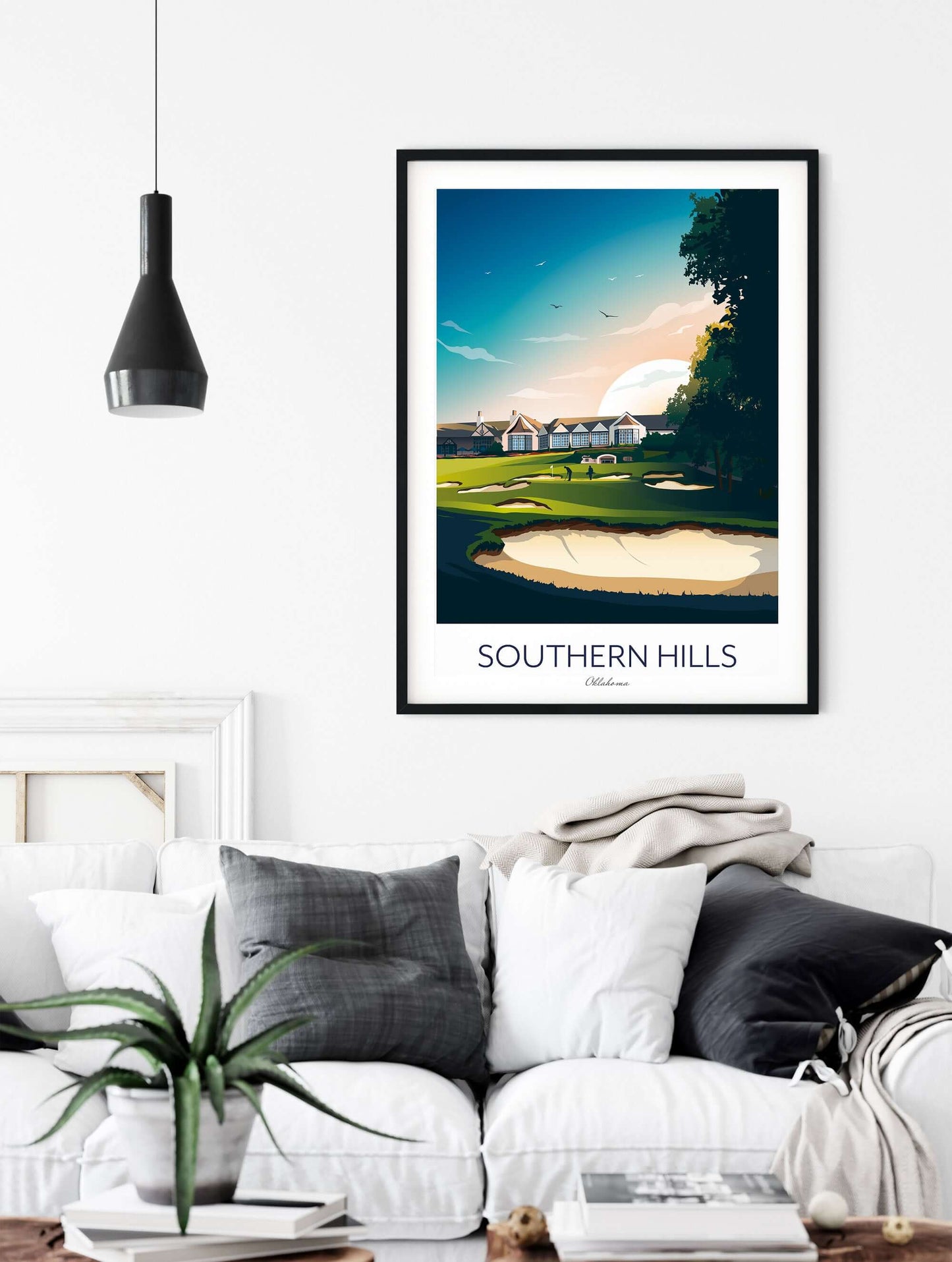 Golf Print of Southern Hills Country Club.