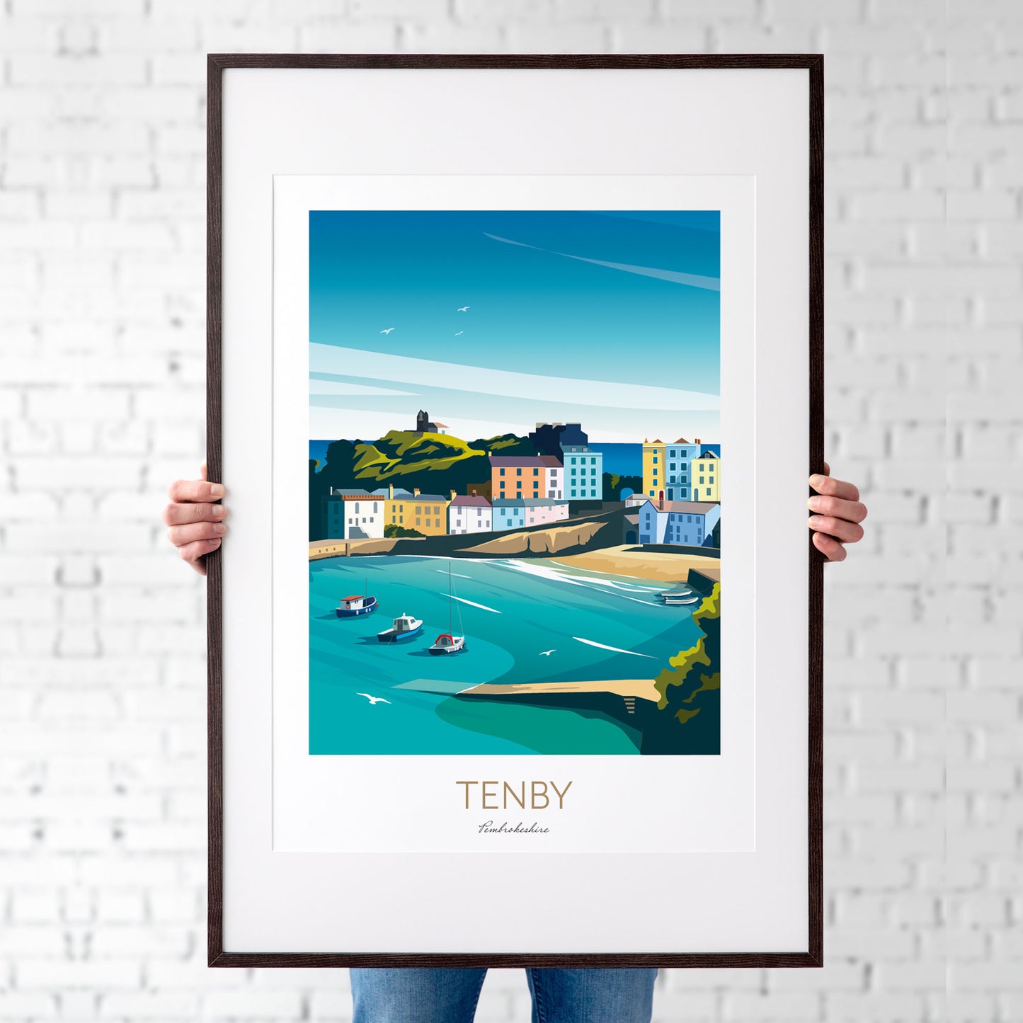 Tenby Print - Wall Art of Pembrokeshire Wales.
