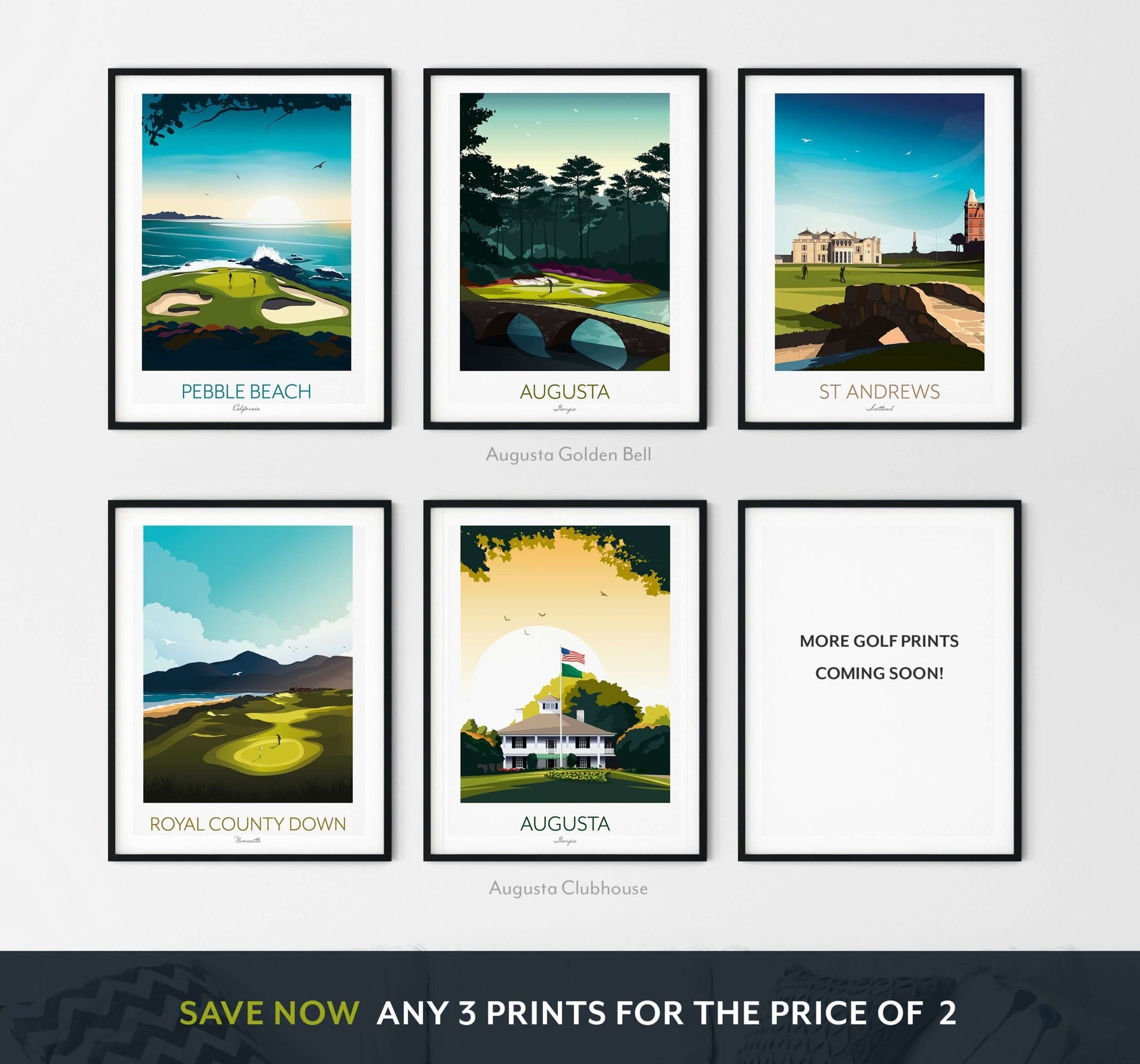 Golf Print Augusta National Georgia - The US Masters Golf