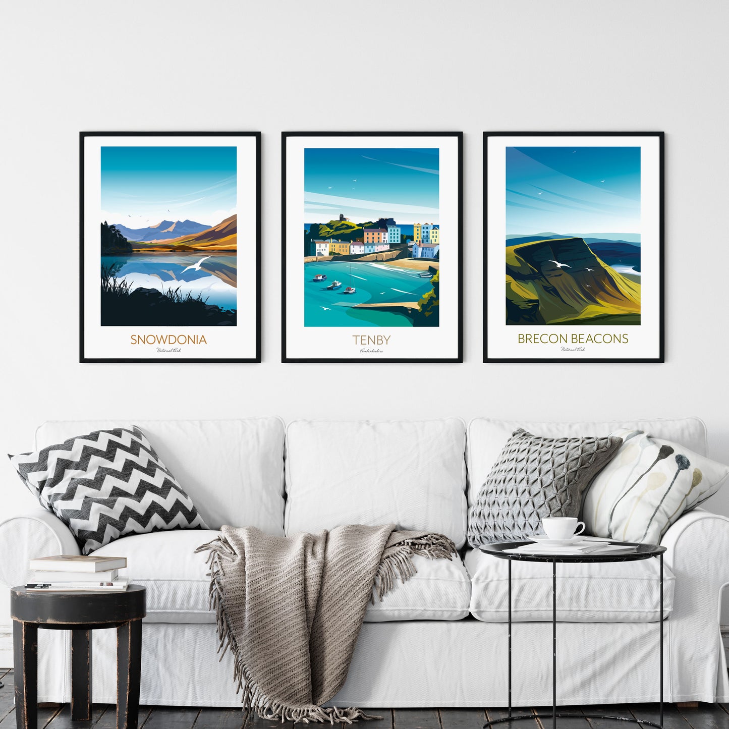 Wales Wall Art - Home Decor Set of 3 Prints.