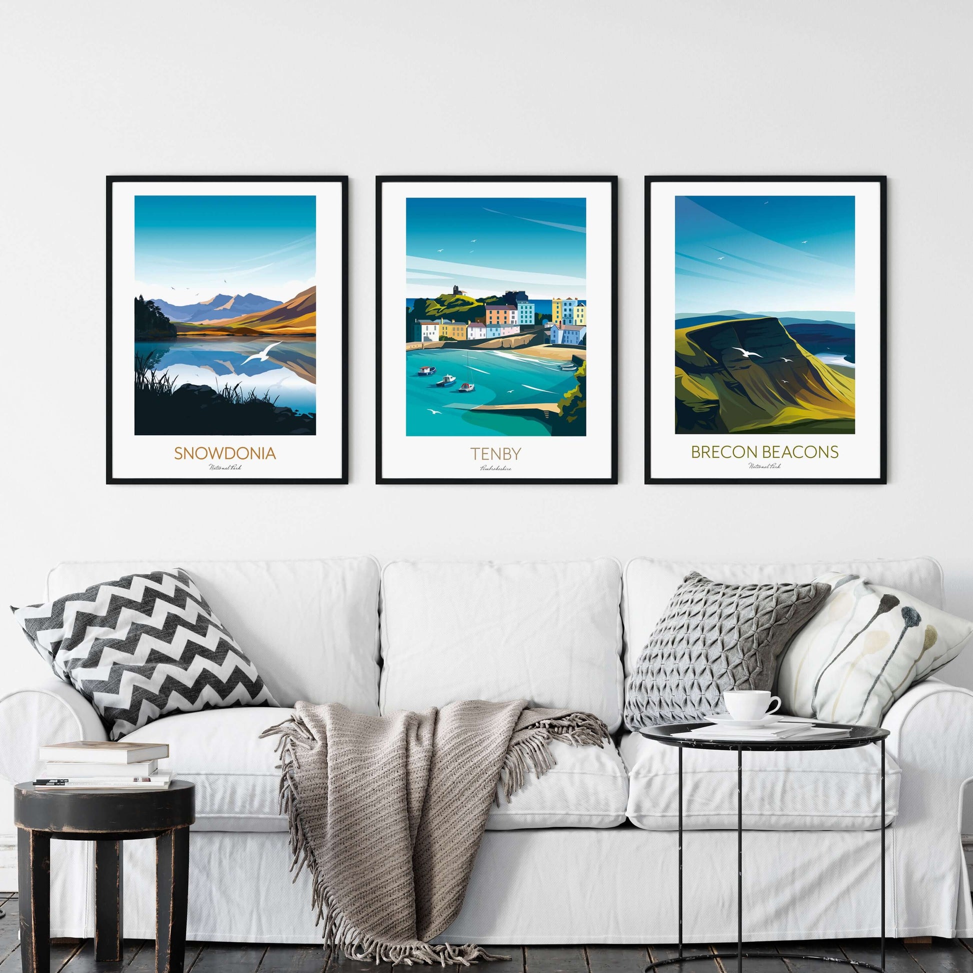 Wales art prints set of 3.