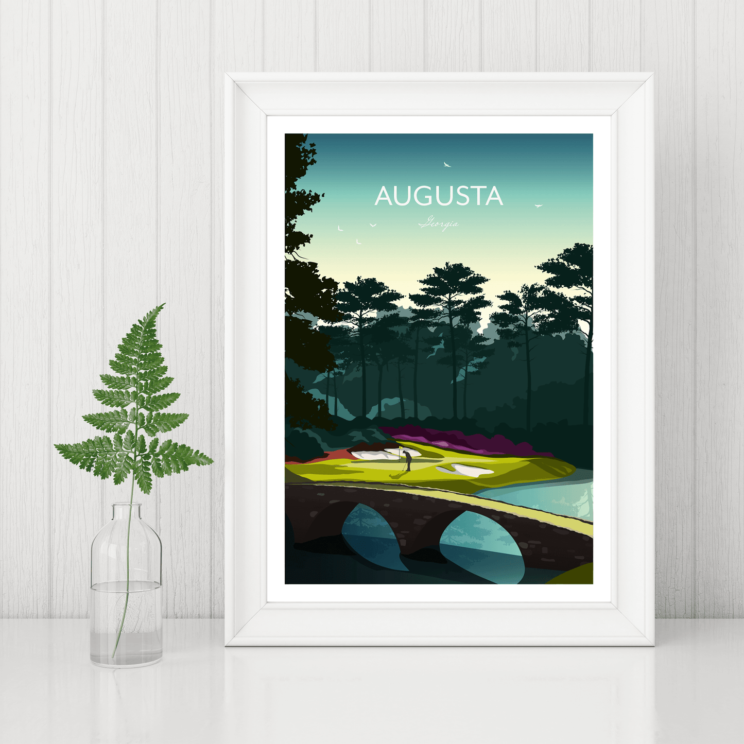 Augusta Masters 2021 Golf Print - 12th Hole Amen Corner