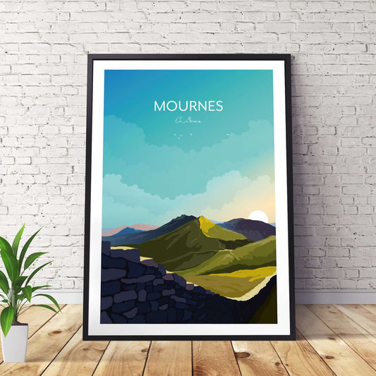 Mourne Mountains Wall Art Print Northern Ireland