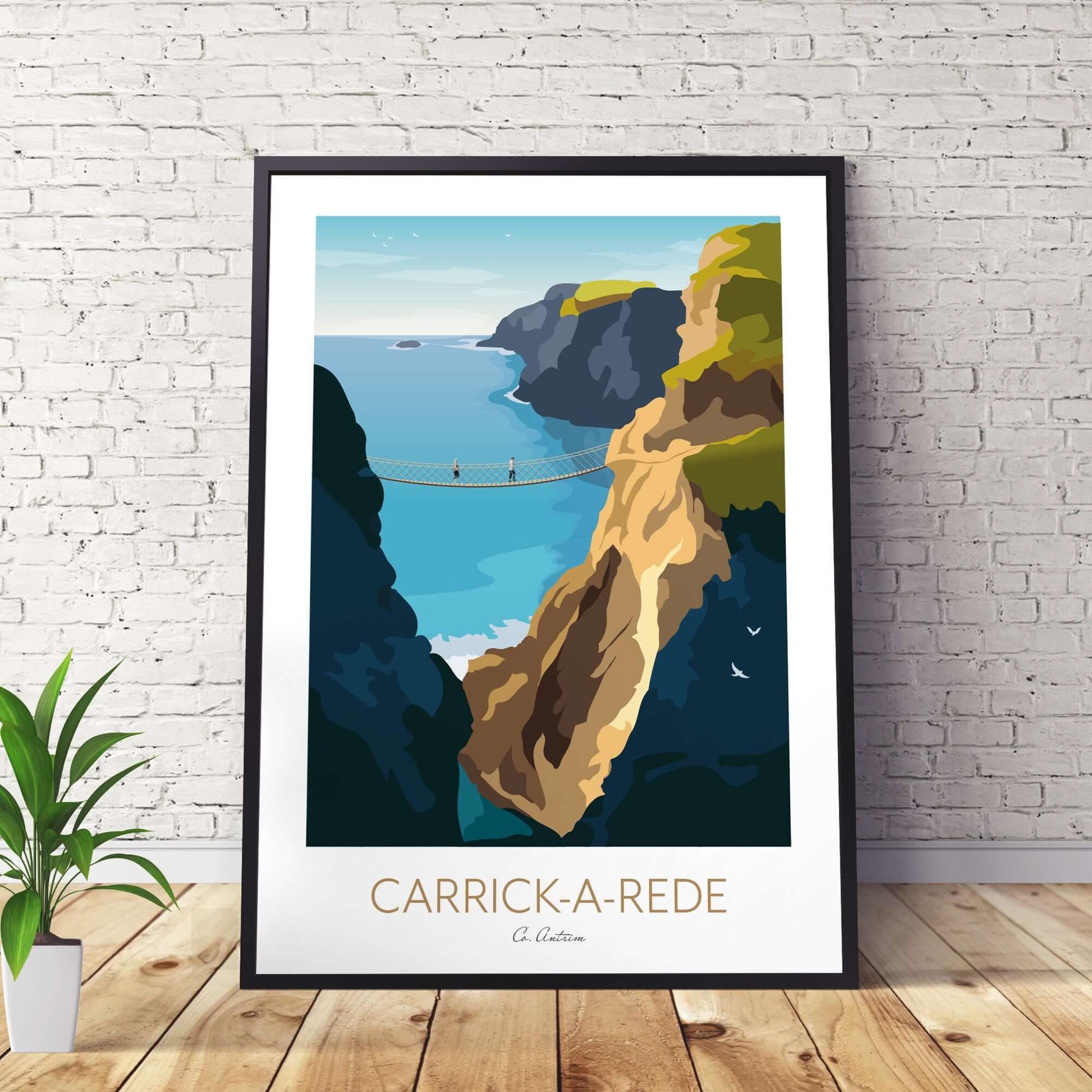 Northern Ireland Art Print Carrick-a-Rede Rope Bridge