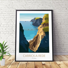 Load image into Gallery viewer, Northern Ireland Art Print Carrick-a-Rede Rope Bridge
