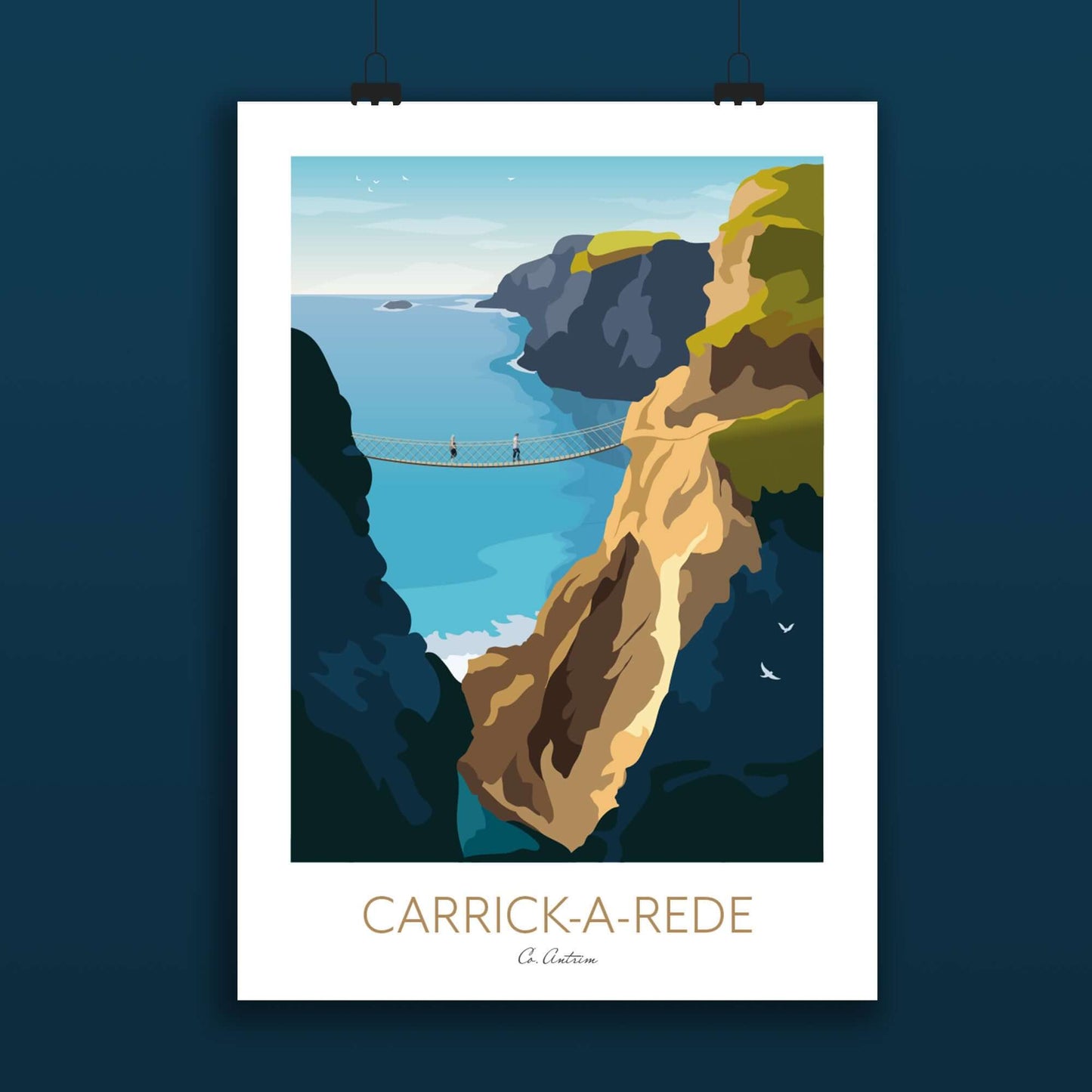 Northern Ireland Art Print Carrick-a-Rede Rope Bridge