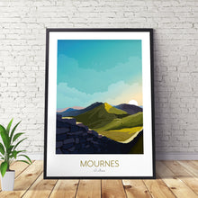 Load image into Gallery viewer, Mourne Mountains Wall Art Print Northern Ireland

