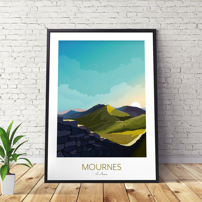 Mourne Mountains Wall Art Print Northern Ireland