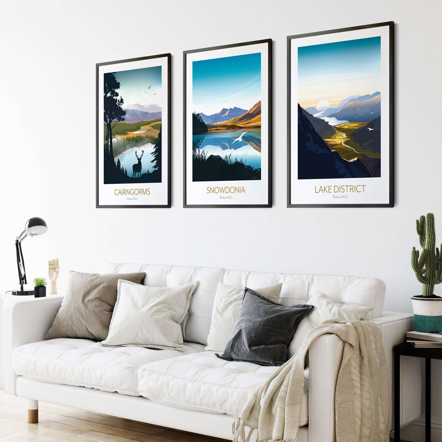 UK National Park Set of 3 Art Prints