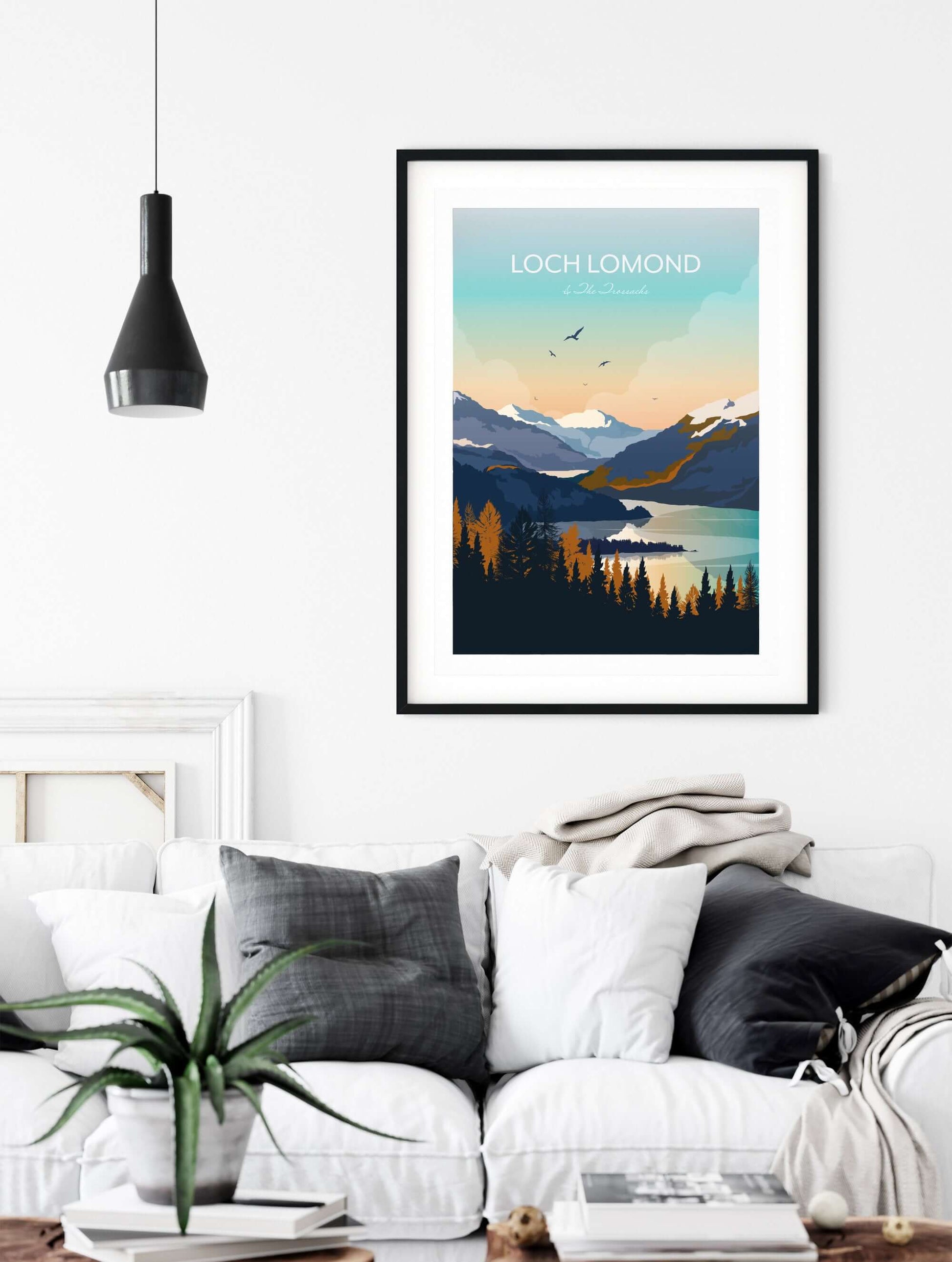 Loch Lomond Modern Wall Art Print Living Room