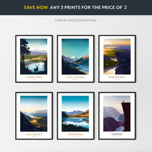 Load image into Gallery viewer, UK National Park Set of 3 Art Prints

