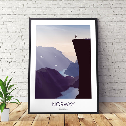 Norway Print Pulpit Rock Preikestolen