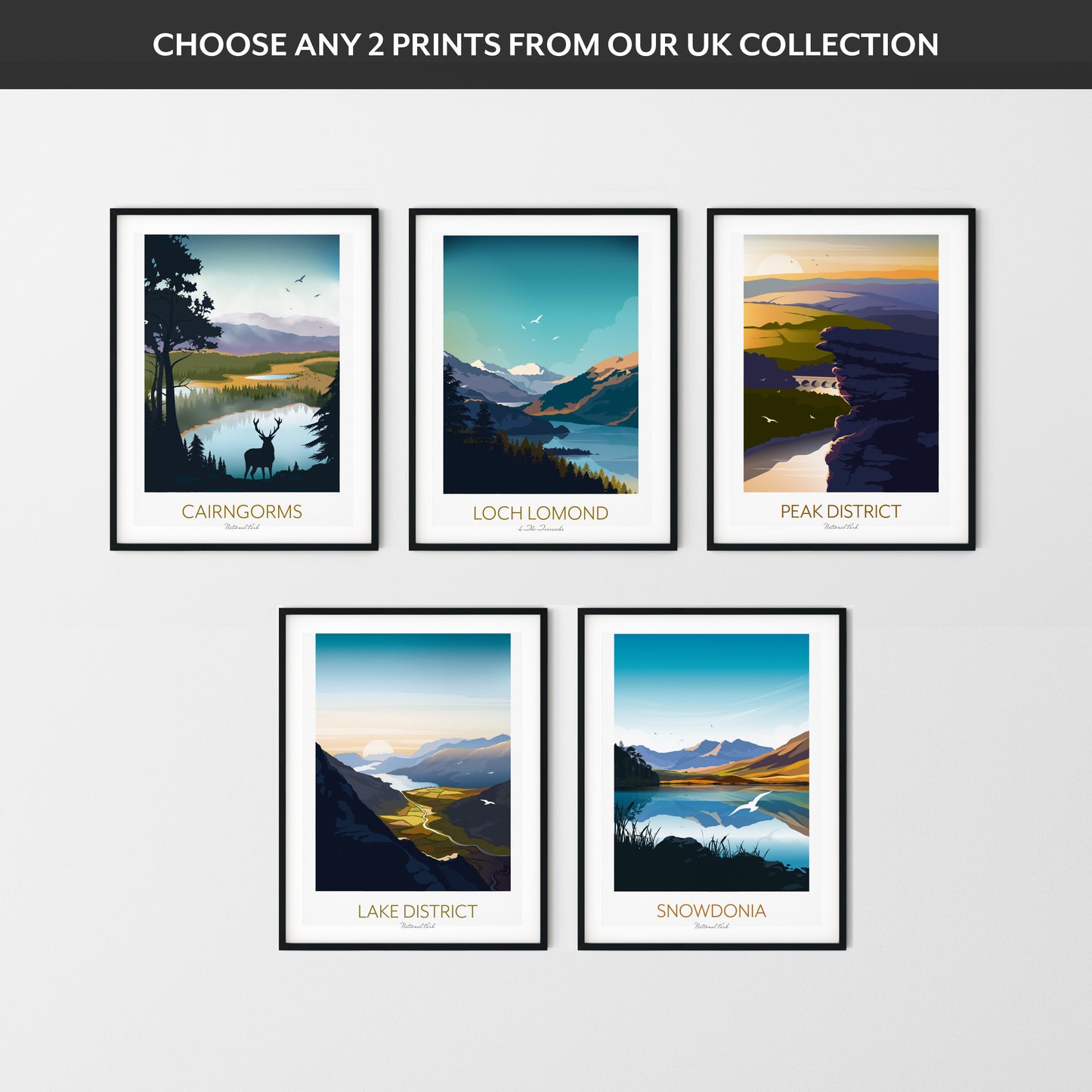 UK National Parks Set of 2 Prints